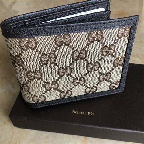 gucci tri fold wallet men's|Gucci card holder.